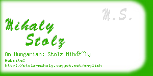 mihaly stolz business card